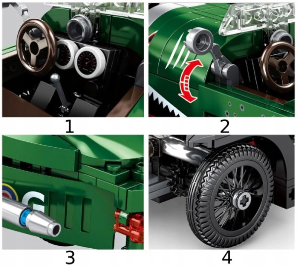 KLOCKI SAMOCHÓD TRÓJKOŁOWY 3 WHEELER MORGAN 487 EL - obrazek 3