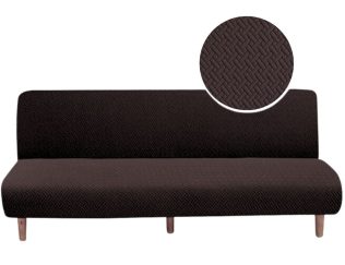 POKROWIEC NA WERSALKĘ SOFĘ ELASTYCZNY ŻAKARD JODEŁKA PREMIUM 190-210 CM CZEKOLADOWY BRĄZ