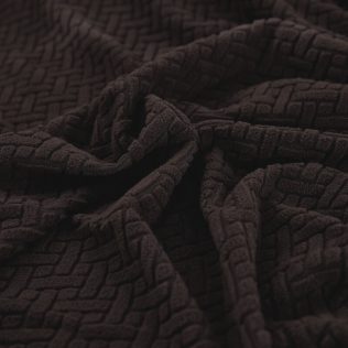 4X POKROWIEC NA KRZESŁO ŻAKARD JODEŁKA PREMIUM ELASTYCZNY ANTYPOŚLIZGOWY CZEKOLADOWY BRĄZ ZESTAW