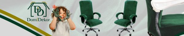 POKROWIEC NA FOTEL OBROTOWY KRZESŁO BIUROWE WELUR PLUSZ PREMIUM ZIELONY L - obrazek 2