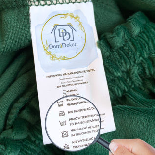 POKROWIEC NA FOTEL OBROTOWY KRZESŁO BIUROWE WELUR PLUSZ PREMIUM ZIELONY L
