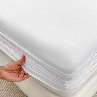 PRZEŚCIERADŁO Z GUMKĄ 90×200 NA MATERAC MIĘKKIE GŁADKIE Z BAWEŁNĄ  BIAŁE