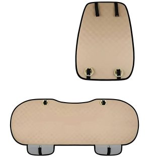 MATA OCHRONNA NA TYLNĄ KANAPĘ SAMOCHODOWĄ POD FOTELIK UNIWERSALNA EKO SKÓRA  SZARA