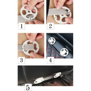 MATA OCHRONA NA FOTELE SAMOCHODOWE SKÓRZANE SKÓRA STUCZNA UNIWERSALNE KOMPLET szare