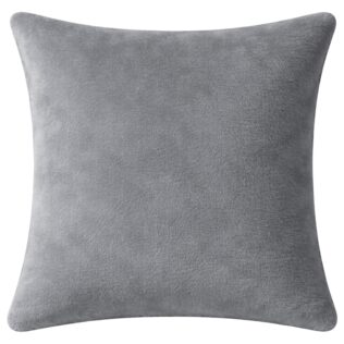 POSZEWKA NA PODUSZKĘ 40×40 CM JASIEK PLUSZOWA POLAROWA MIŚ MIĘKKA OEKO-TEX CIEMNY SZARY