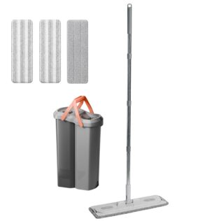 MOP DWUKOMOROWY PŁASKI XL 3 WKŁADY MIKROFIBRA CLEAN MOP 5,7 L DOMIDEKOR