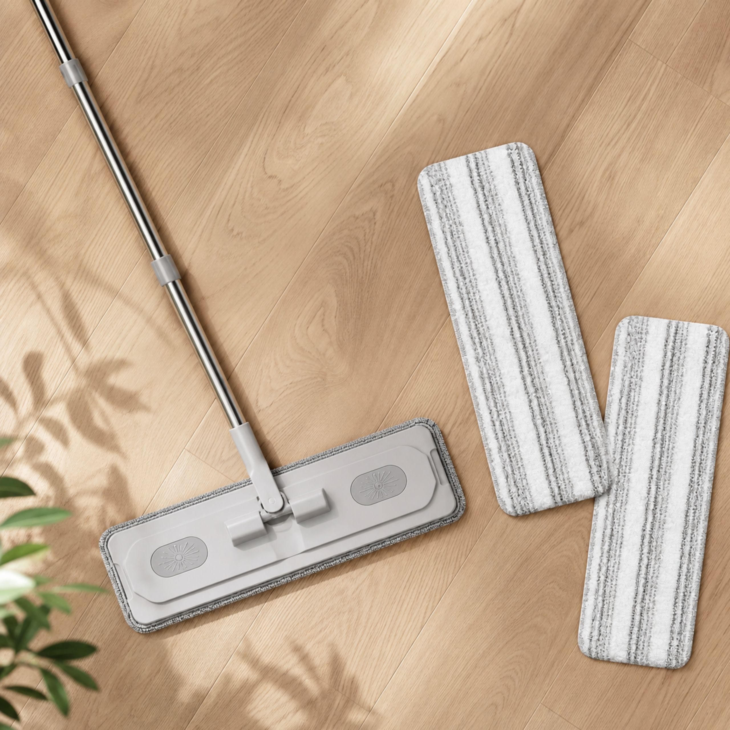 MOP DWUKOMOROWY PŁASKI XL 3 WKŁADY MIKROFIBRA CLEAN MOP 5,7 L DOMIDEKOR - obrazek 6