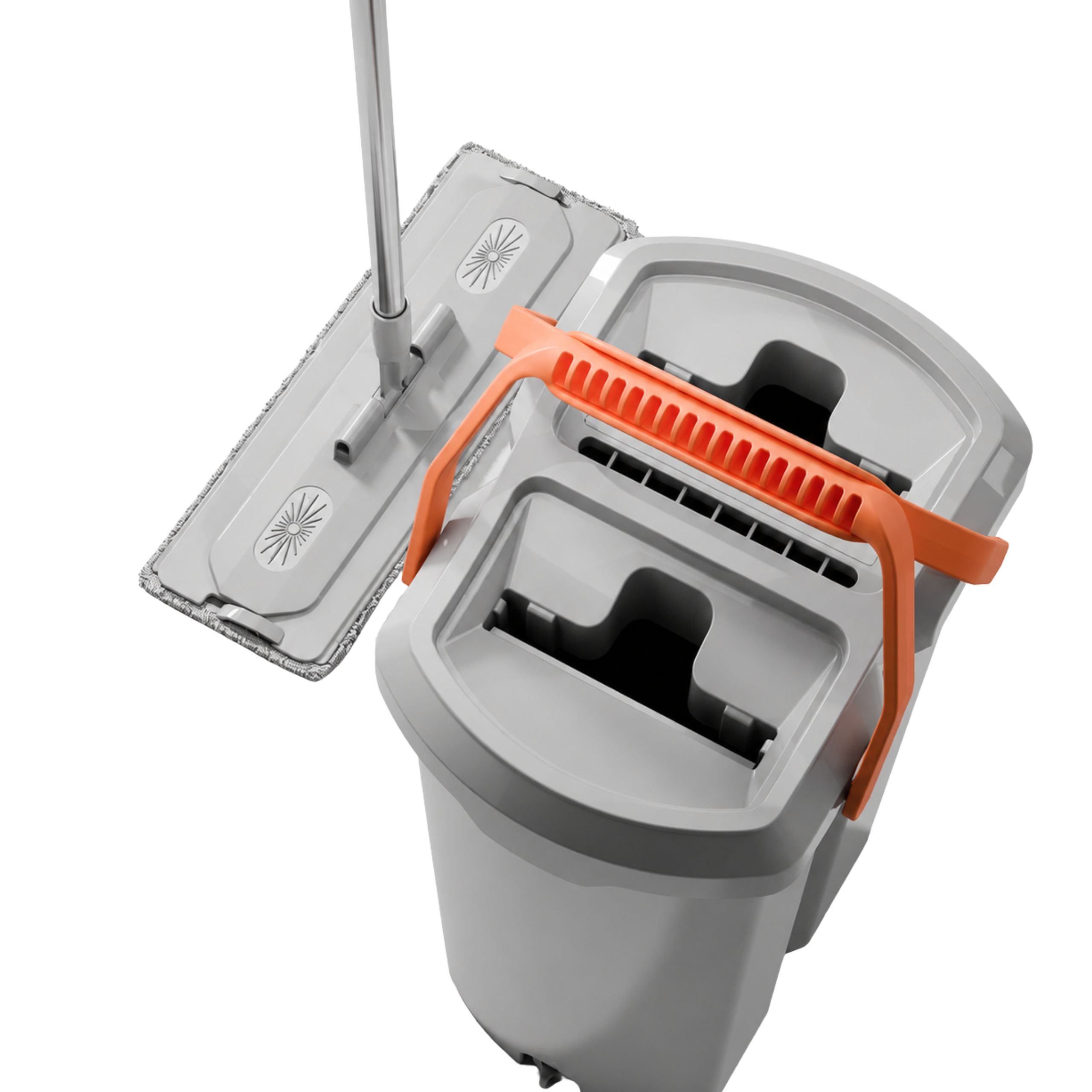 MOP DWUKOMOROWY PŁASKI XL 3 WKŁADY MIKROFIBRA CLEAN MOP 5,7 L DOMIDEKOR - obrazek 7