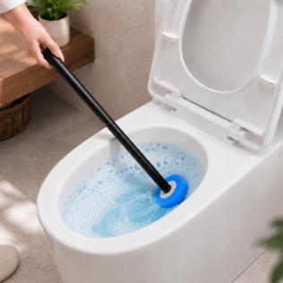 SZCZOTKA DO WC ANTYBAKTERYJNA + 24 WYMIENNE WKŁADY CZYSZCZĄCE HIGIENA 2.0 CZARNA