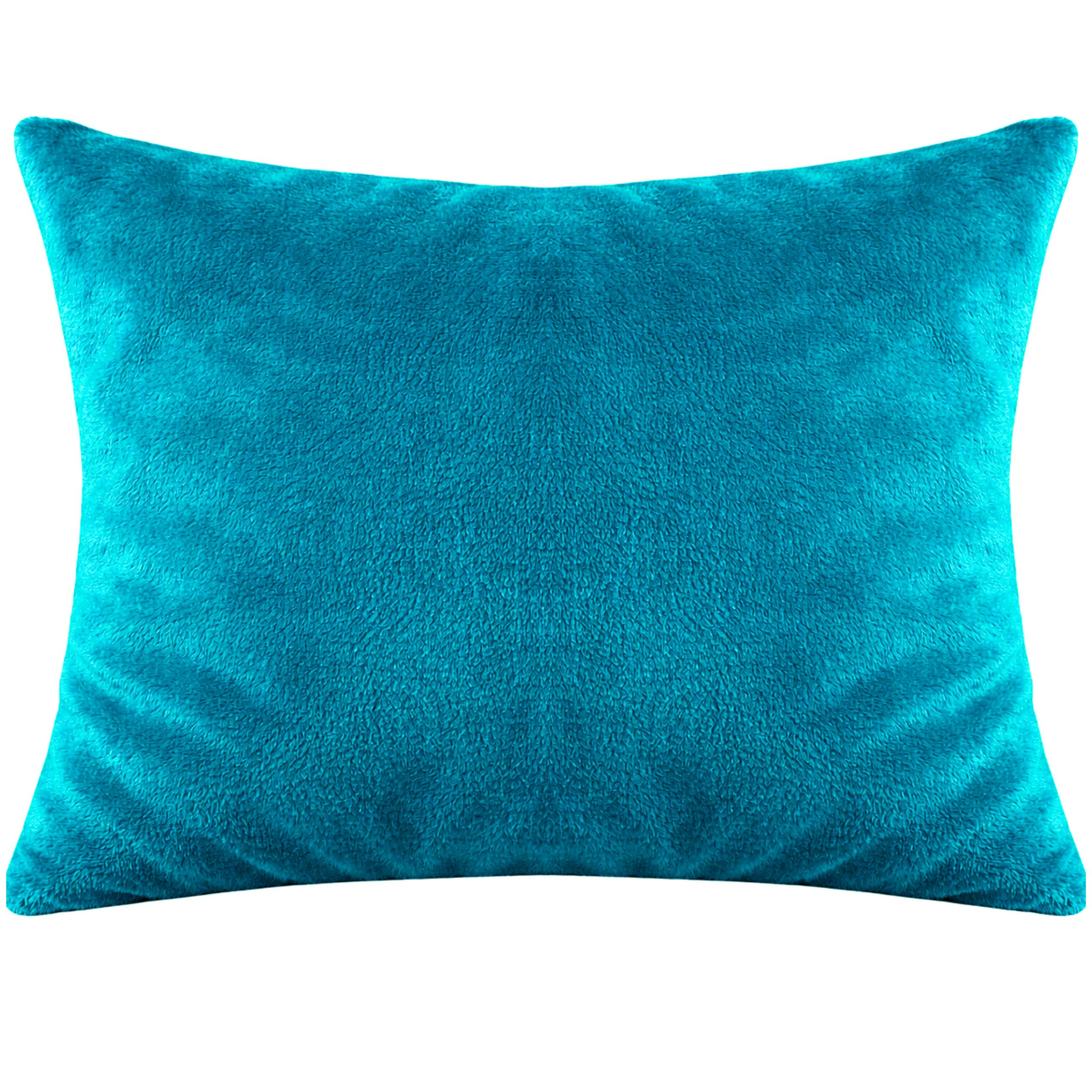 POSZEWKA NA PODUSZKĘ 70x80 CM DUŻA PLUSZOWA POLAROWA MIŚ MIĘKKA OEKO-TEX TURKUSOWA - obrazek 2