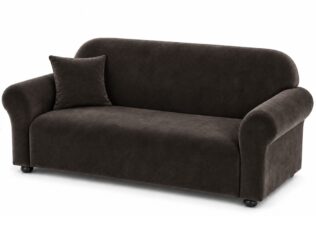 POKROWIEC NA KANAPĘ SOFĘ NAROŻNIK ELASTYCZNY WELUR PLUSZ OEKO TEX 190-230 cm 3os        KAWA PALONA