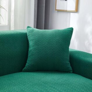 POKROWIEC NA KANAPĘ SOFĘ NAROŻNIK ELASTYCZNY ŻAKARD JODEŁKA PREMIUM 145-185 ZIELONY