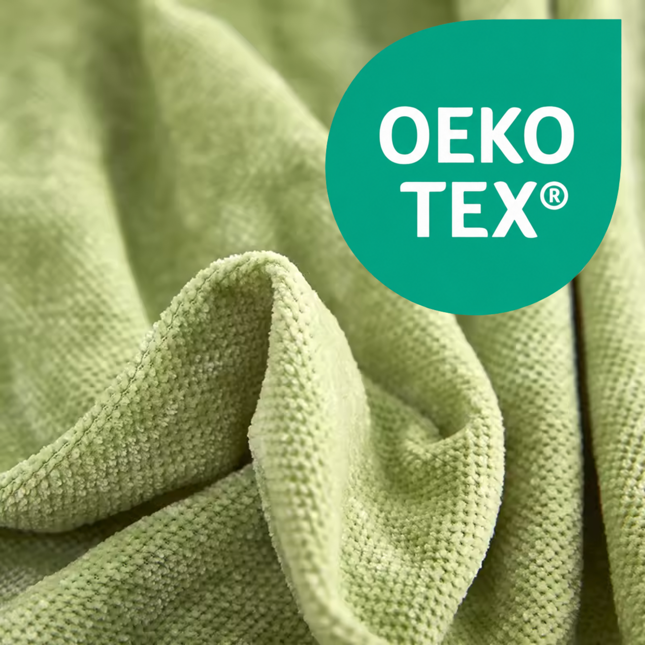 POKROWIEC NA FOTEL USZAK CHENILLE SZENIL ELASTYCZNY OEKO TEX PISTACJOWY - obrazek 5